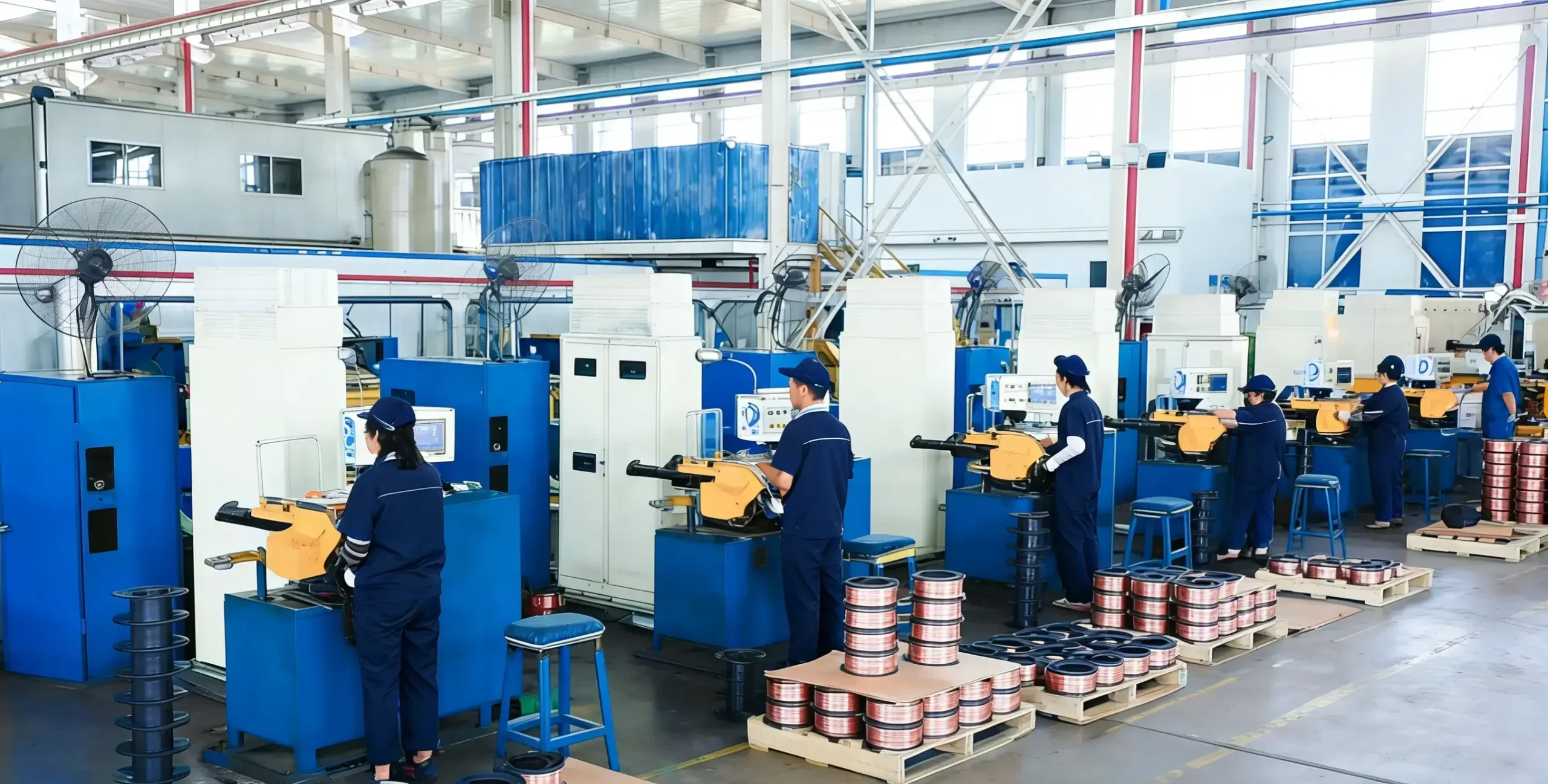 Factory production environment for ultra high strength carbon steel welding wire